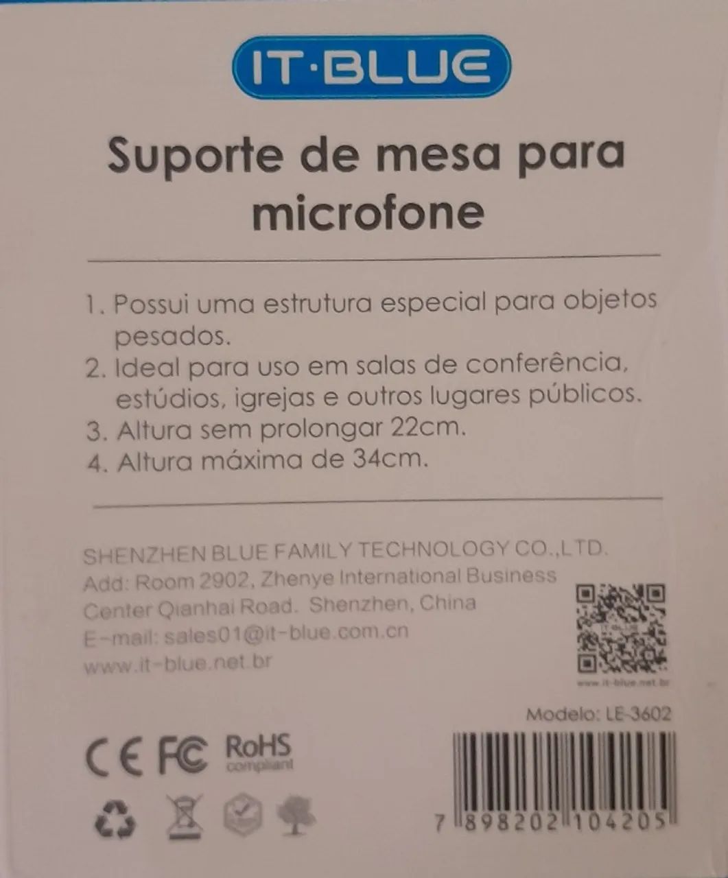 Suporte de Mesa It-Blue 3602 para Microfone - Foto 2