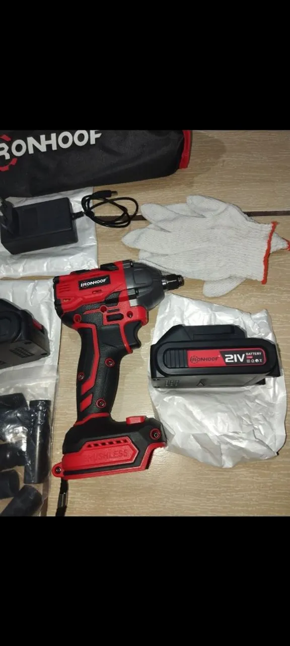 Parafusadeira de Impacto Ironhoof 21V motor Brushless - Completa