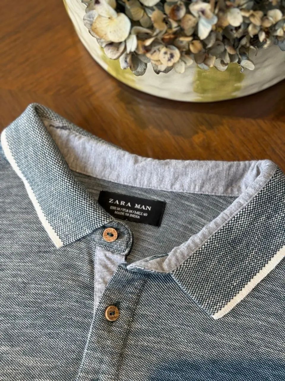 Camisa Polo Zara Man Cinza - Foto 2