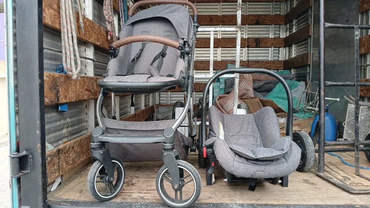 Carrinho e bebe conforto usado - Foto 3