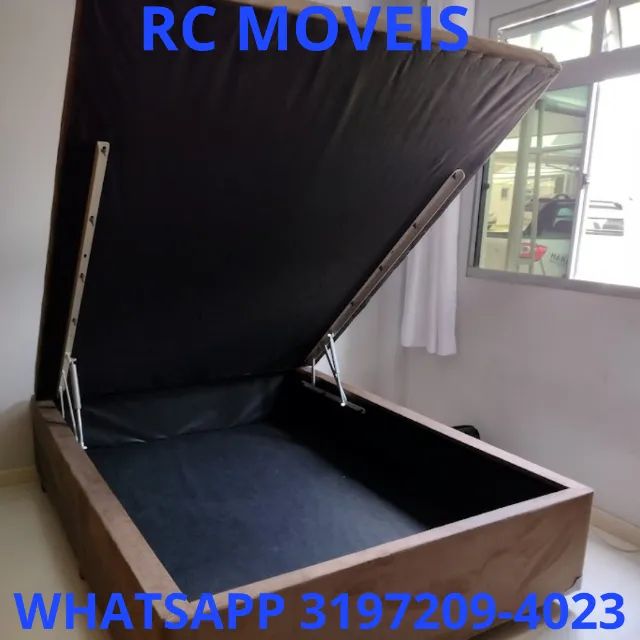 Cama Box Baú Casal Inteiriço 1.38x1.88 - Direto da Fábrica