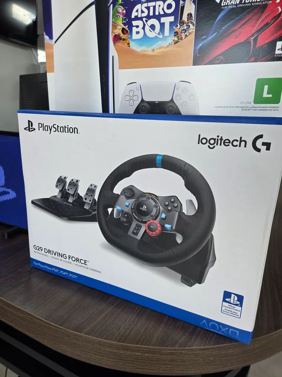 Volante de Corrida Driving Force c/ pedal Logitech G29 PS4