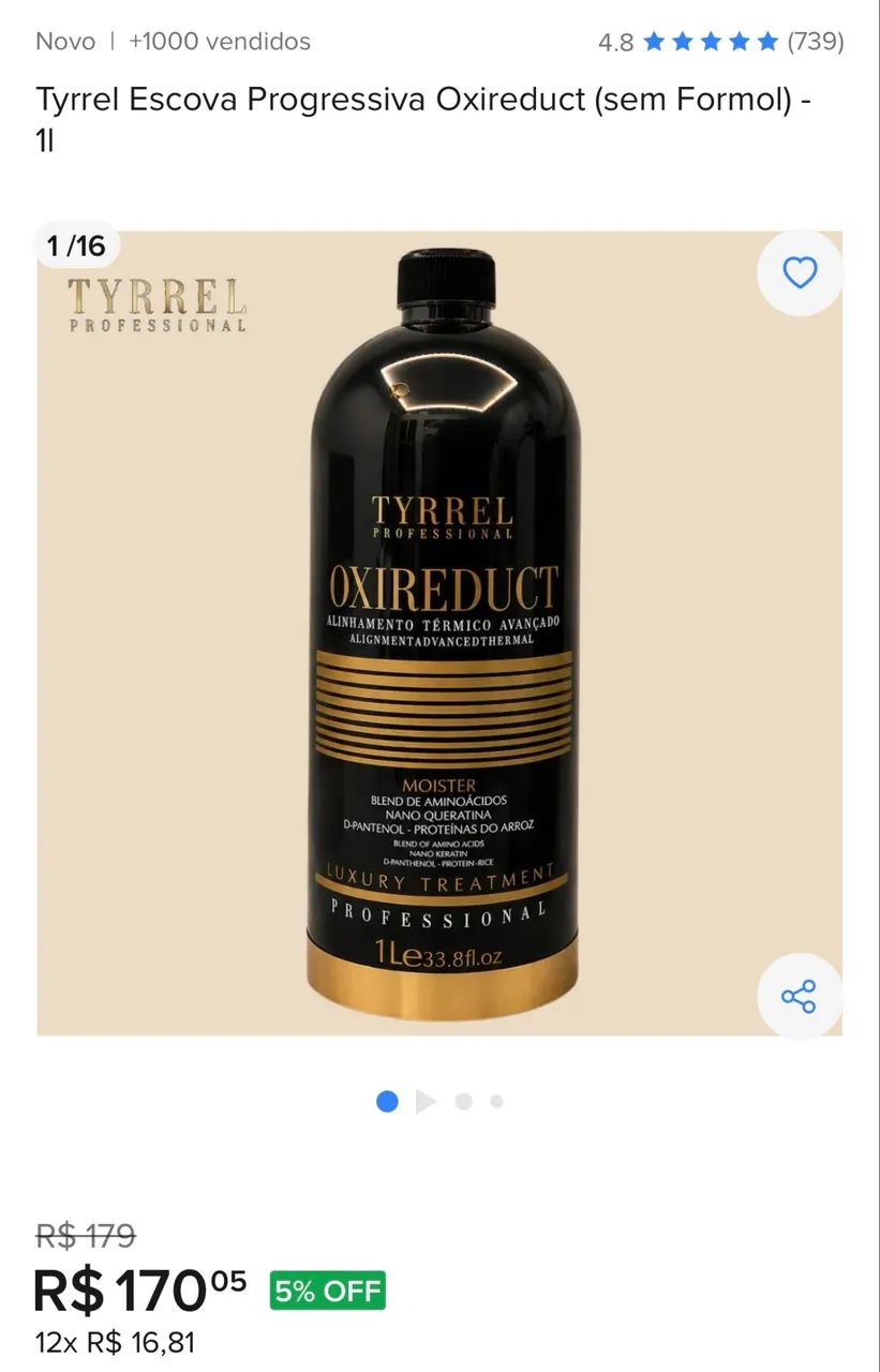 Selagem Tyrrel Oxireduct-Alisamento térmico 1L - Foto 3