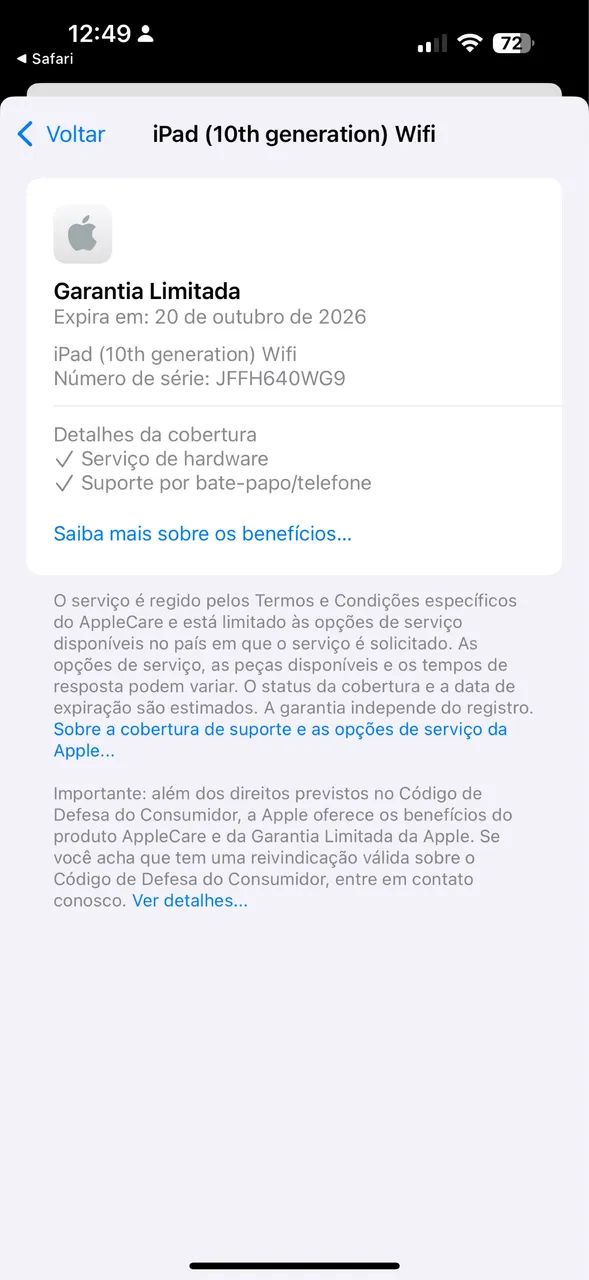 iPad 10° Geração 64GB NOVO NO PLÁSTICO NUNCA USADO Aceito Cartão  - Foto 4