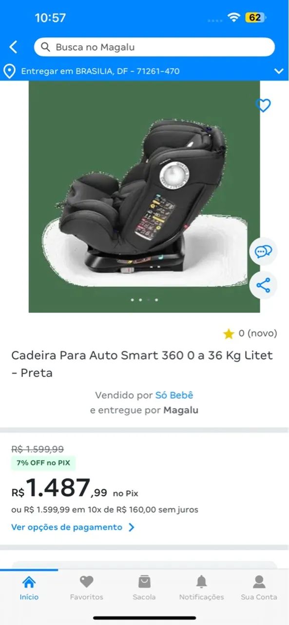 Cadeira para auto com isofix - 0 a 36 kg gira 360 graus  - Foto 4