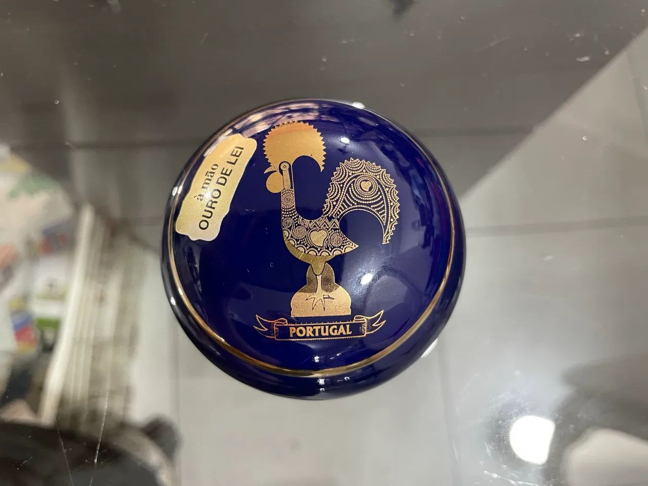 Porta Joias em Porcelana Azul e Dourado  - Foto 6
