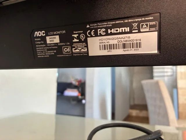 Monitor AOC Viper 24 Full HD 165 Hz, 1ms, FreeSync, HDMI e DP - Foto 4