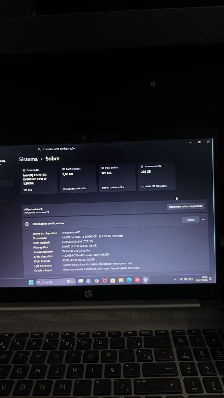 Notebook HP 250 G8 - Foto 3