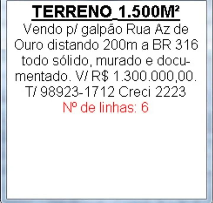 Terreno para Galpão 