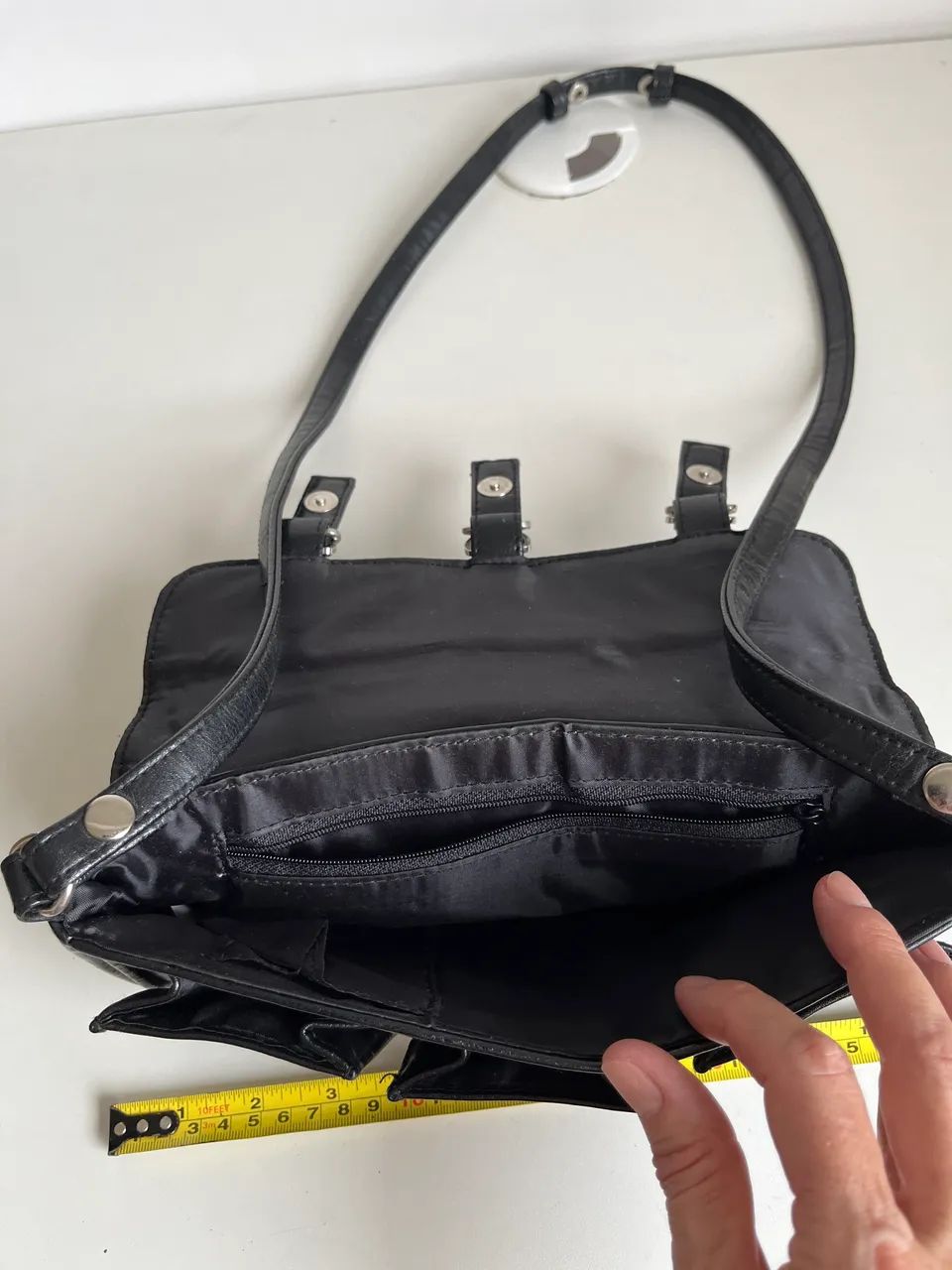 Bolsa preta tipo baguete courinho  - Foto 2