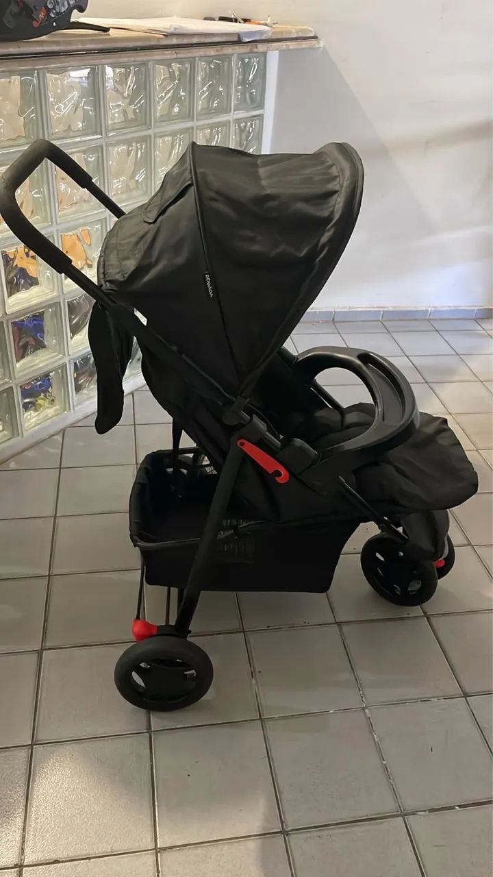 Carrinho de bebê com bebê conforto  - Foto 5