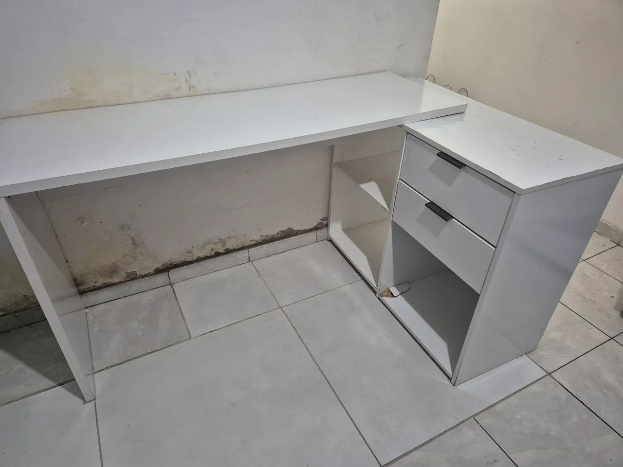 Mesa Escrivaninha de Canto Branca - Foto 2