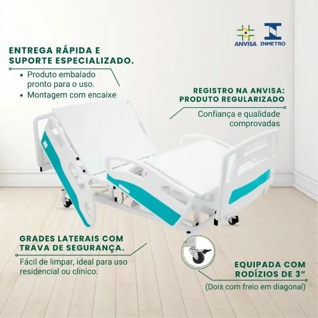  Vendo Cama Hospitalar Elétrica- semi nova em perfeitas condições - Foto 5