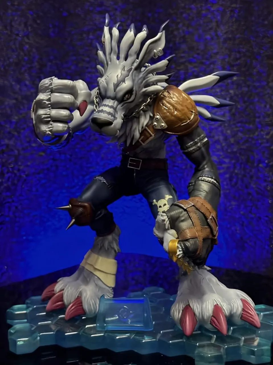 Action Figure WereGarurumon Digimon Anime Colecionável Premium Geek Boneco 20cm - Foto 3