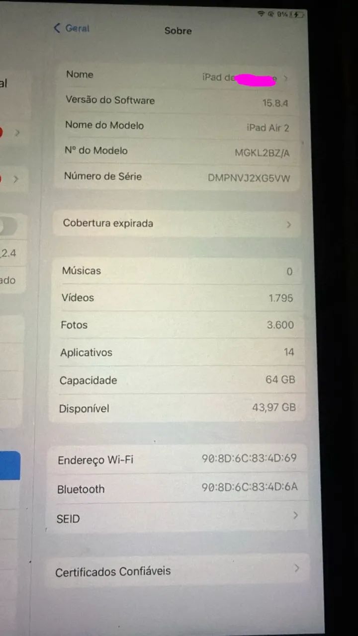 iPad Air 2 64GB - Funcionando | Bateria ruim - Foto 5