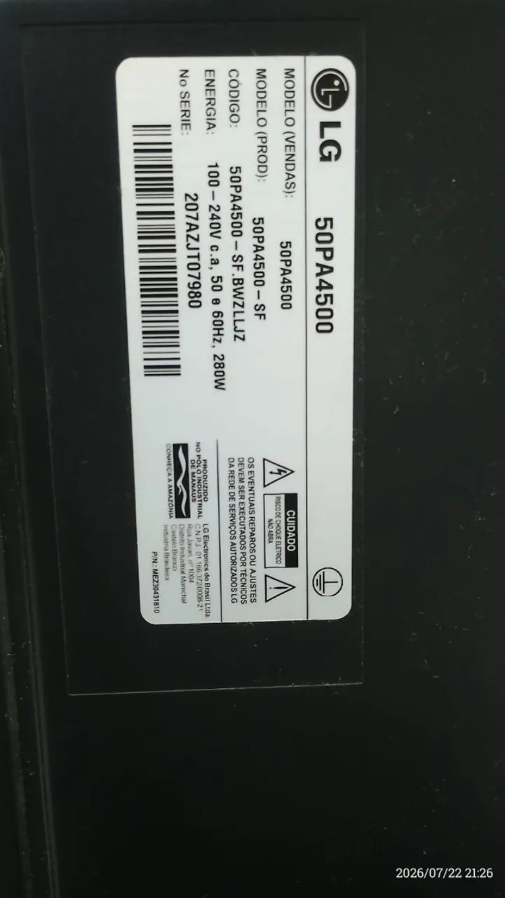 TV LG - (TELA PRETA) 50 POLEGADAS - Foto 5