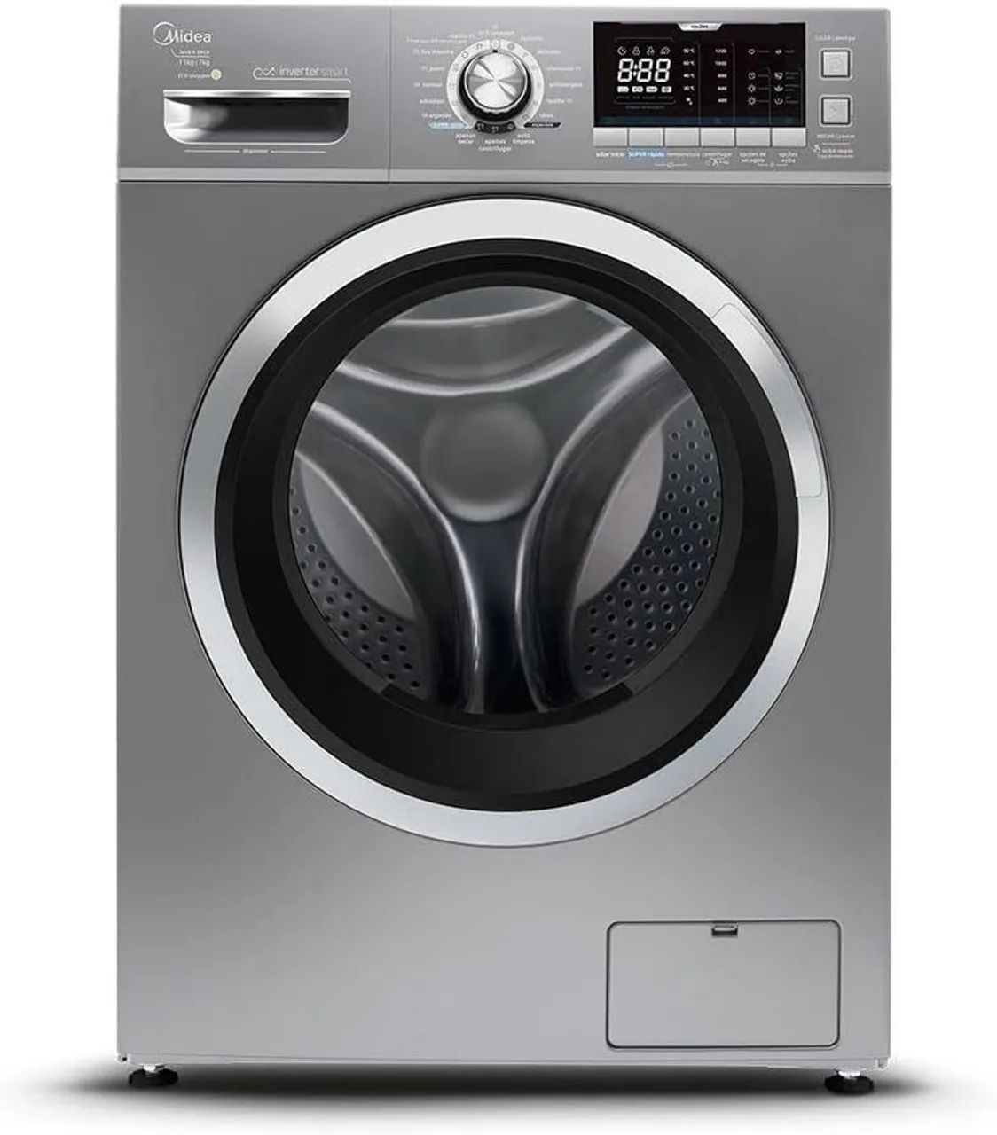 Lava e Seca Midea Prata 11kg Storm Wash Inverter Tambor 4D LSD11X1 127V - Foto 4