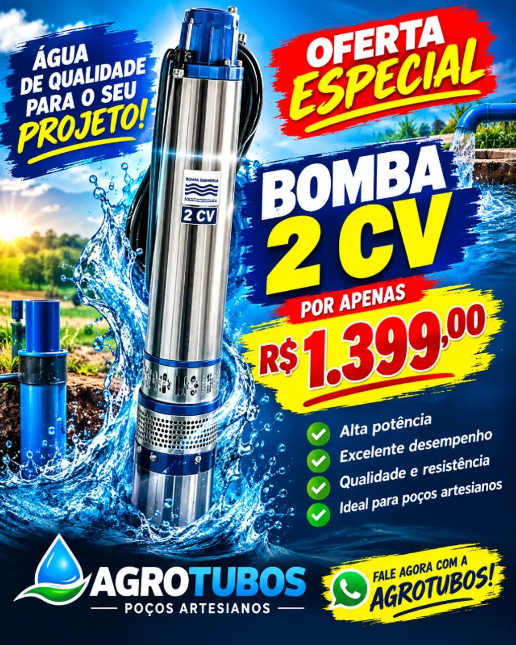 bombas submersa e poços artesianos - Foto 5