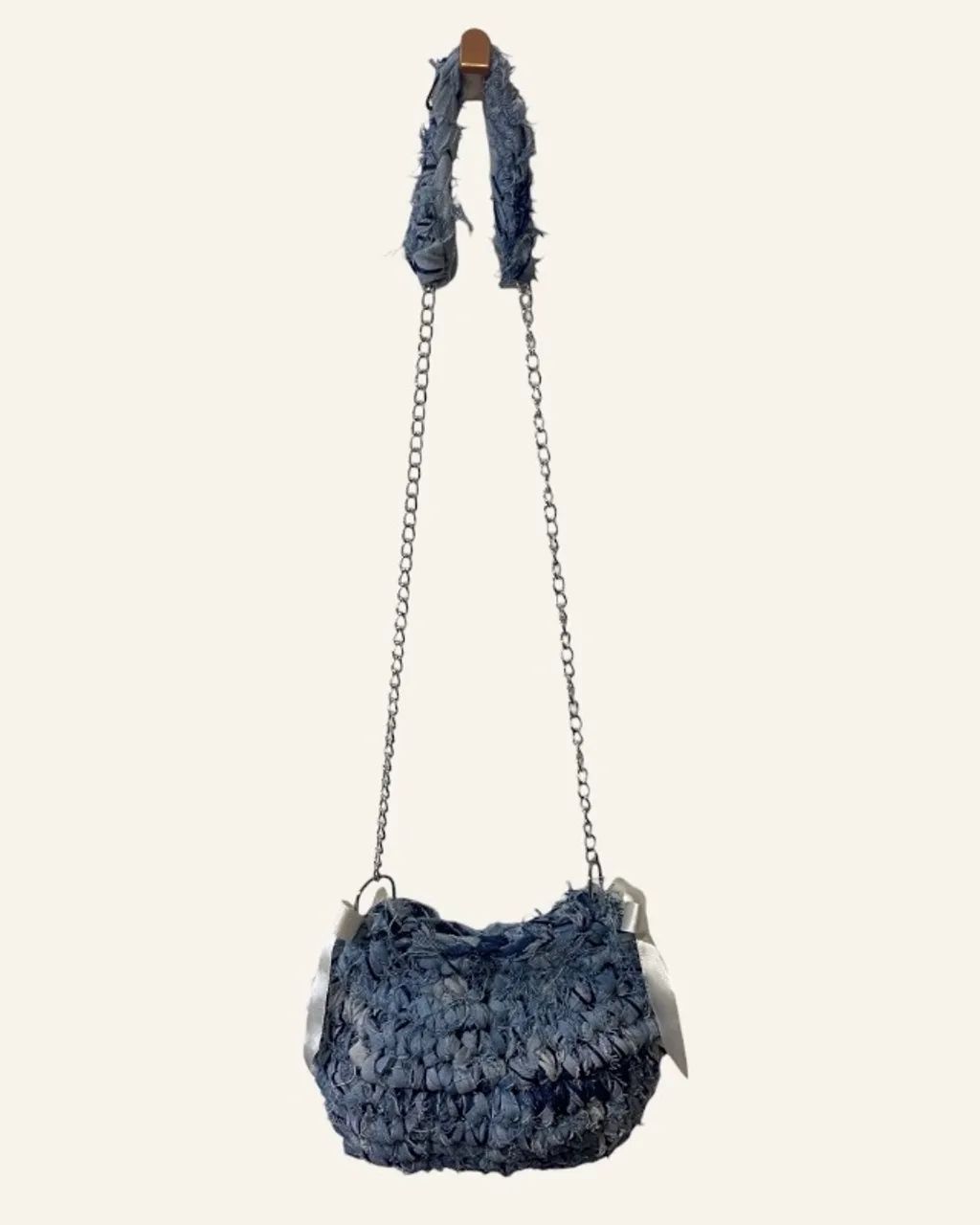 Bolsa jeans 100% feito á mão  - Foto 2