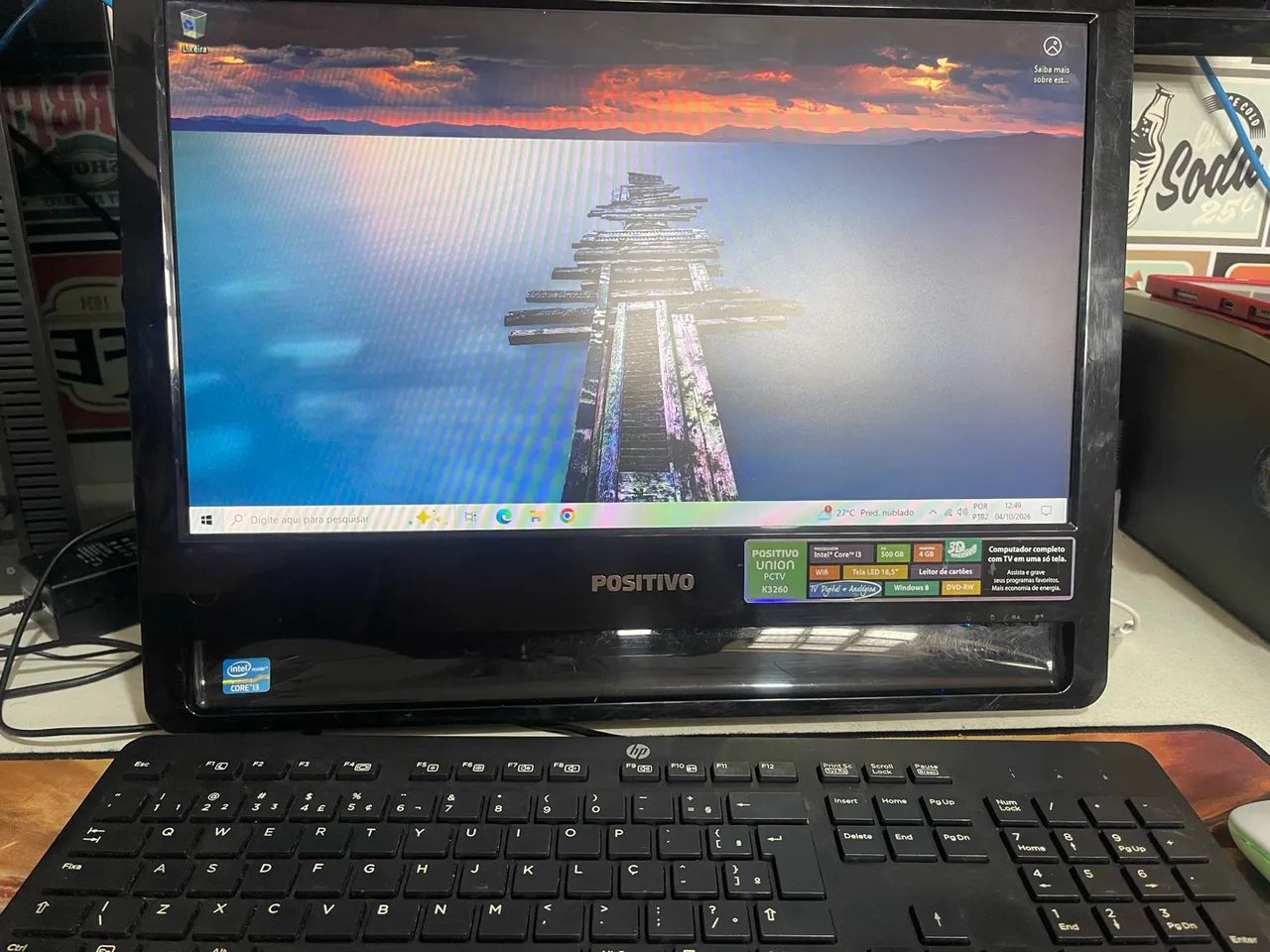 All In One positivo i3 PC TV digital/analógica 