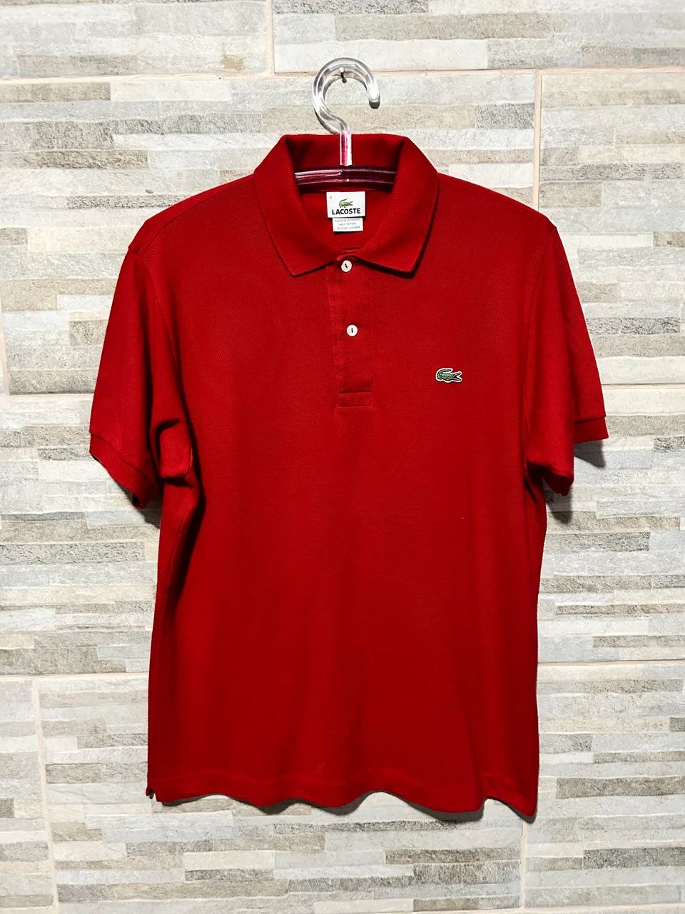Camisa polo vermelha Lacoste 4