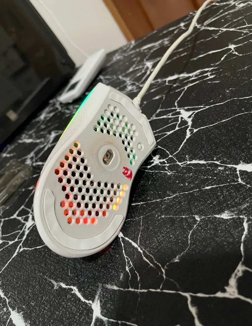 Mouse Redragon Storm Elite RGB Lunar White - Foto 3
