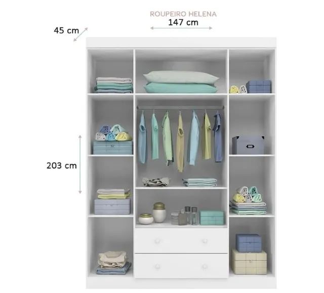 Guarda roupa e comoda - Quarto infantil - NOVO  - Foto 4