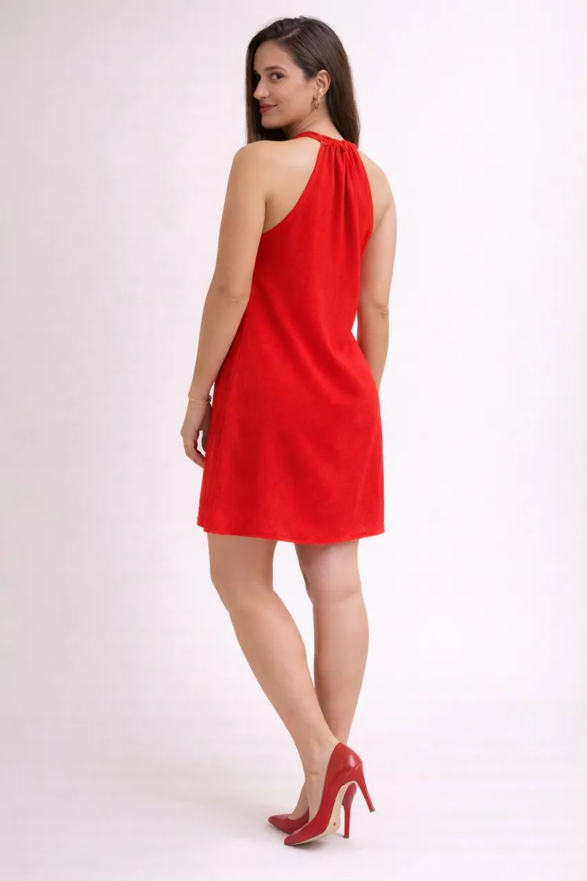 Vestido curto vermelho soltinho  - Foto 2