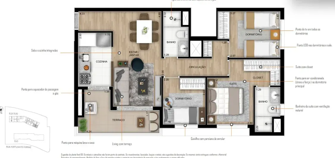 PLANTA 67m²