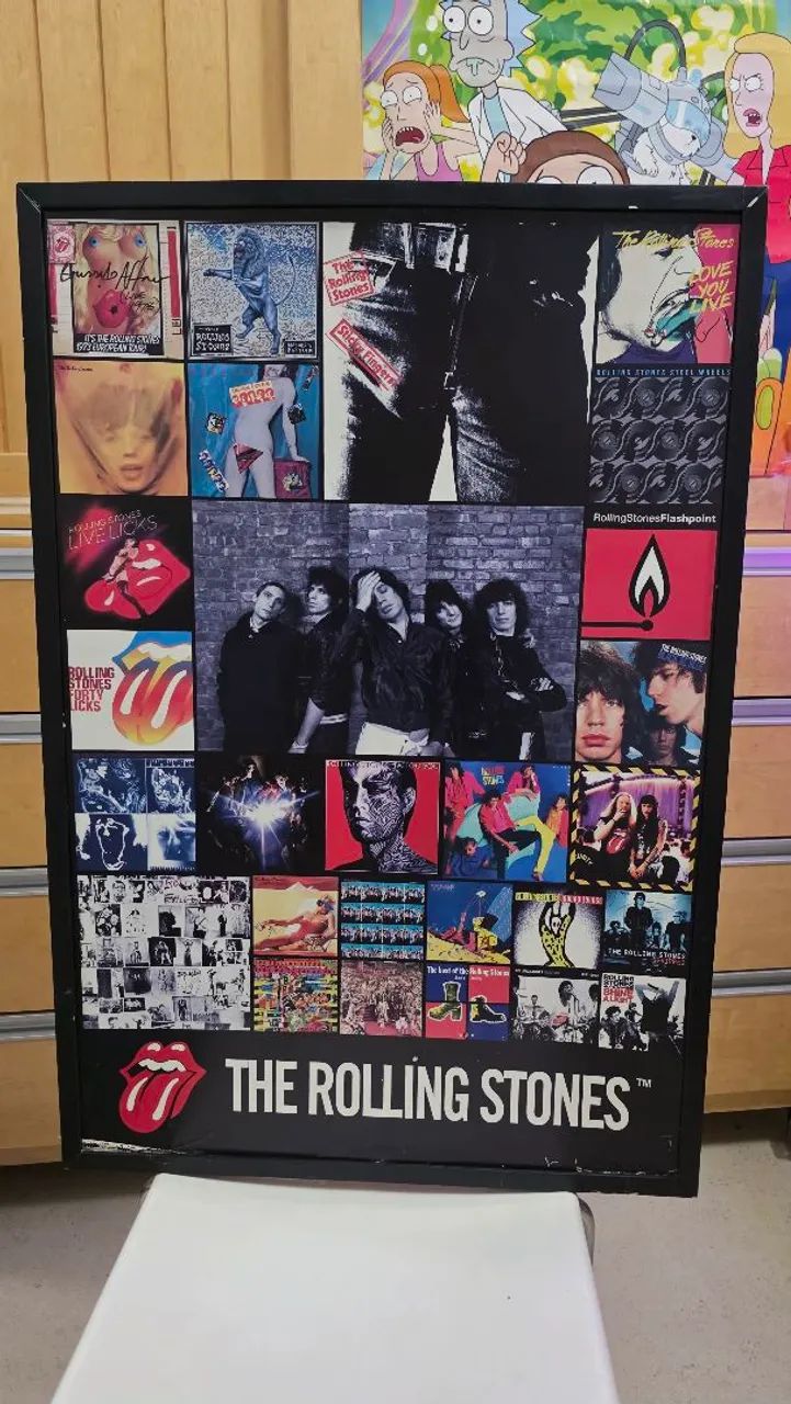 Quadro/Pôster Grande The Rolling Stones (Com Moldura) (NOVINHO!!)