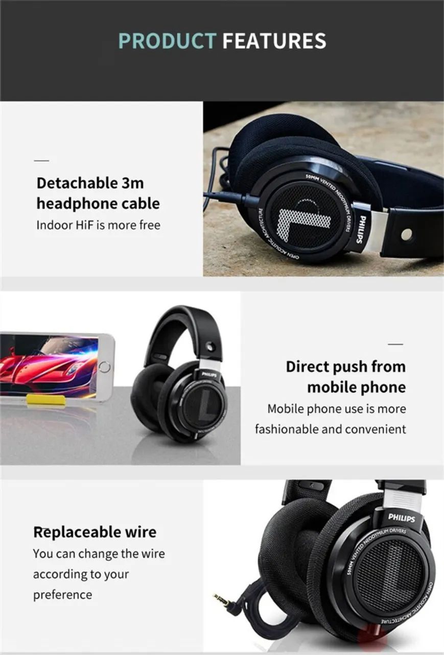Fone Philips SHP9500 - Fones de Ouvido - Lagoa Nova, Natal