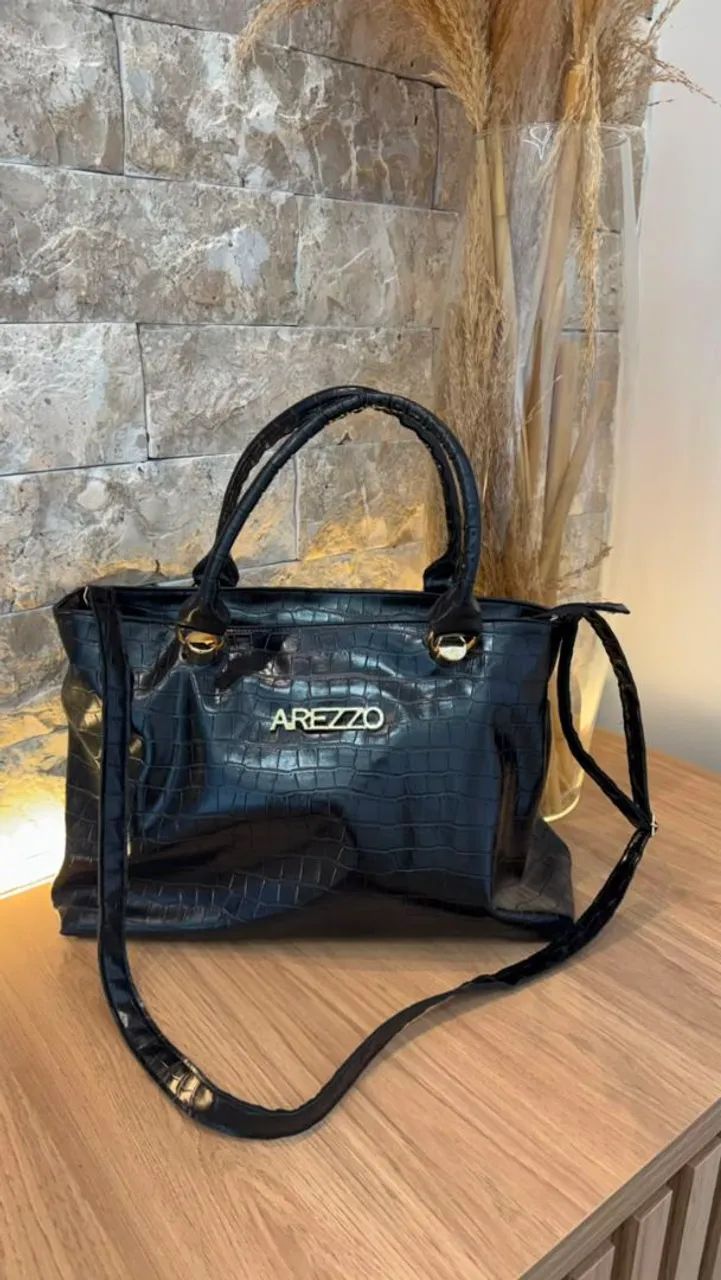 Bolsa Tote Estilo Arezzo Tamanho Grande - Elegante e Sofisticada  - Foto 4