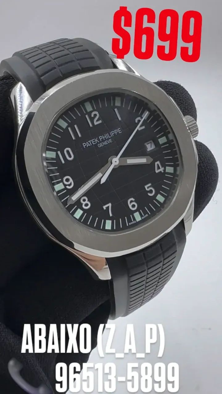 Relógio PATEK PHILIPPE AUTOMÁTICO AQUANAUT ENTREGAMOS  - Foto 4