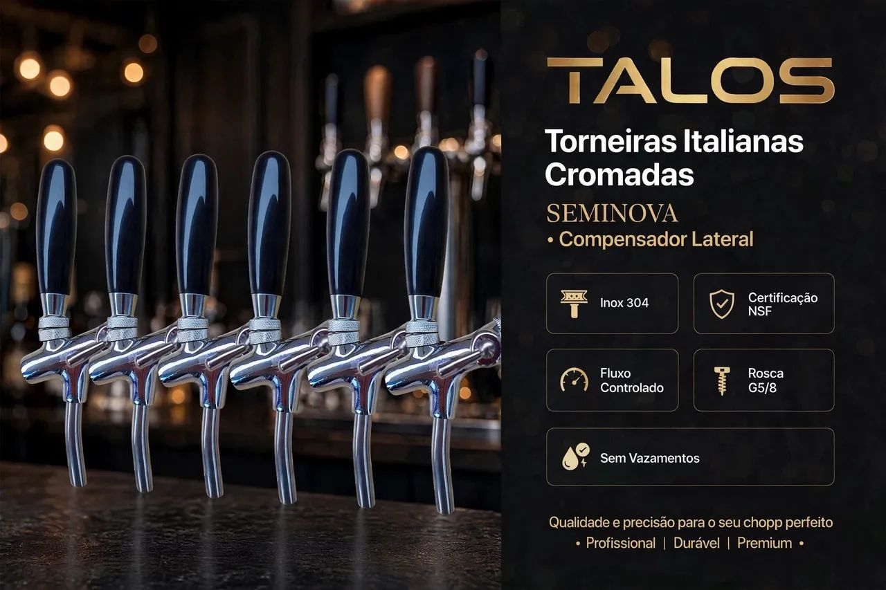  6 Torneiras para choop marca talos - Seminovas