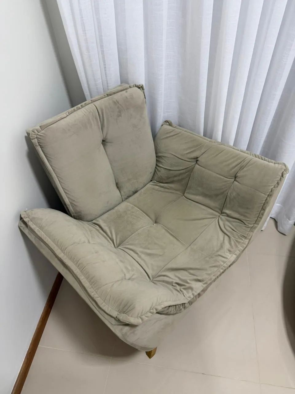 Poltrona decorativa Opala Suede - Foto 3