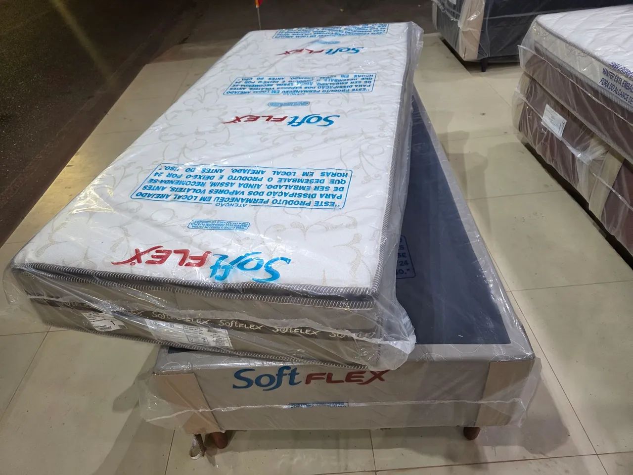 Cama box solteiro molas ensacadas nova  - Foto 2