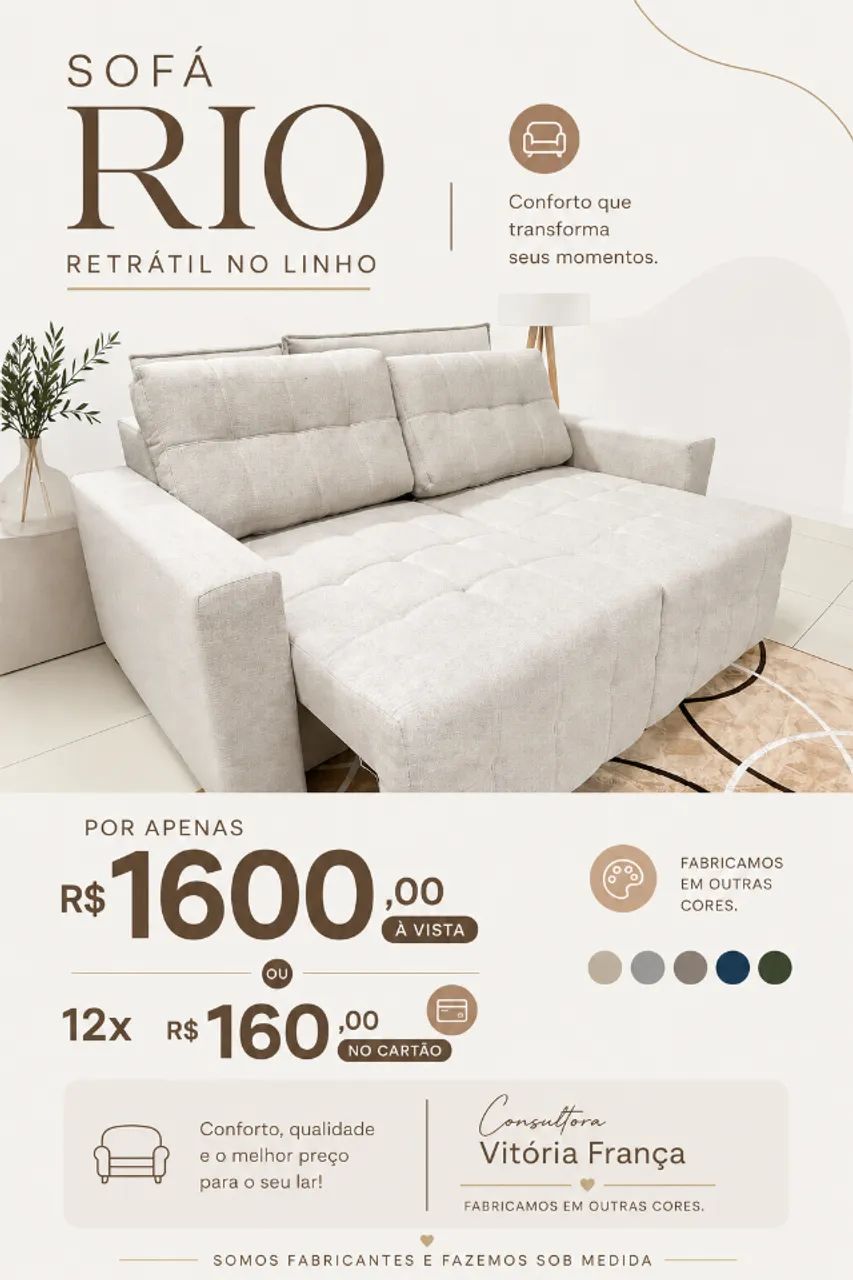 Sofá promocional por tempo limitado