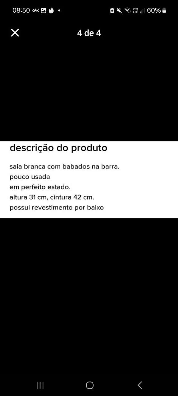 Saia branca rodada - Foto 4
