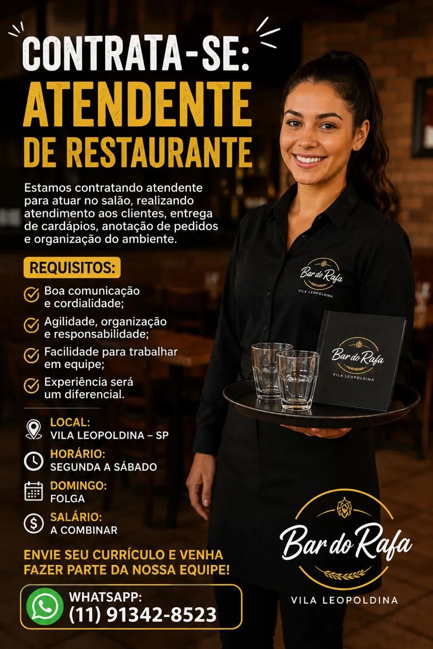 Atendente de restaurante 