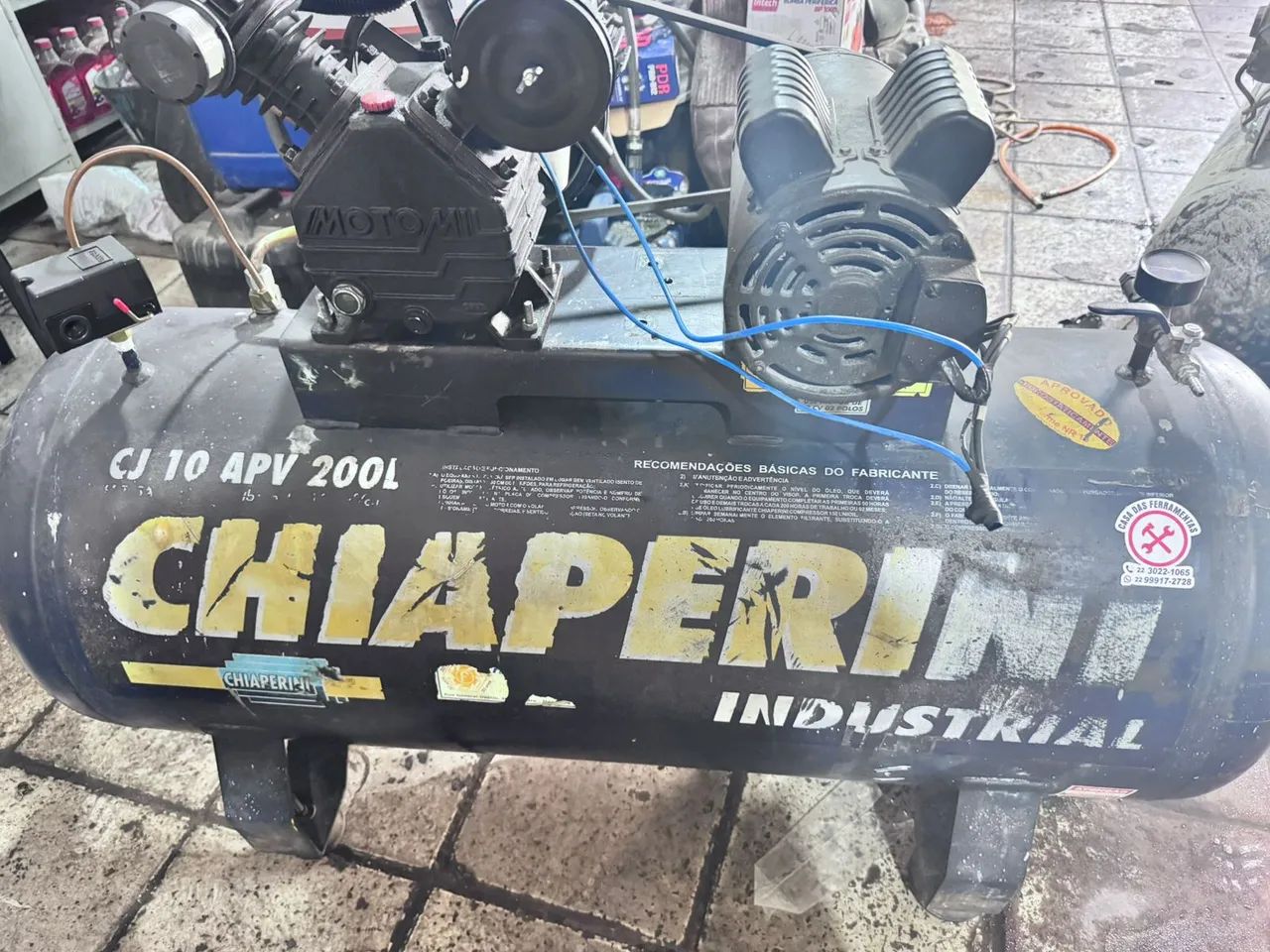 Compressor de AR chiaperini 200L 