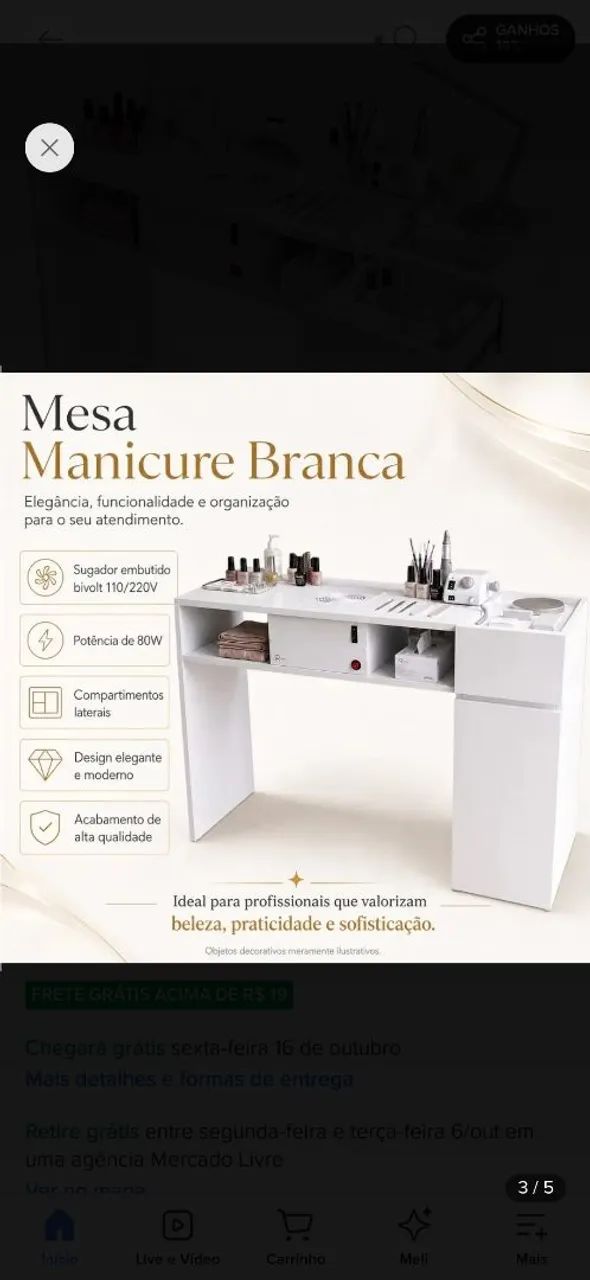 Mesa para Nails Designer  - Foto 3