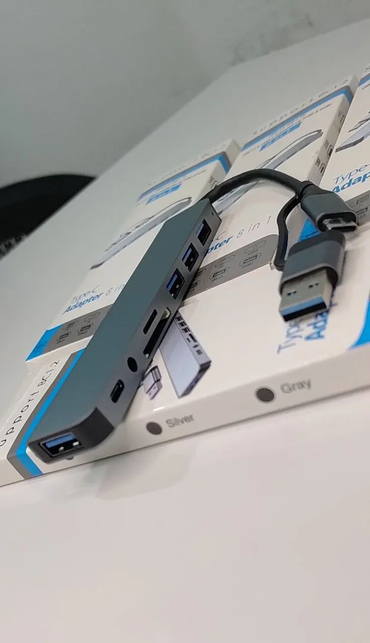 Adaptador HUB 8IN1 USB E TIPO C MicroSD P2  - Foto 4