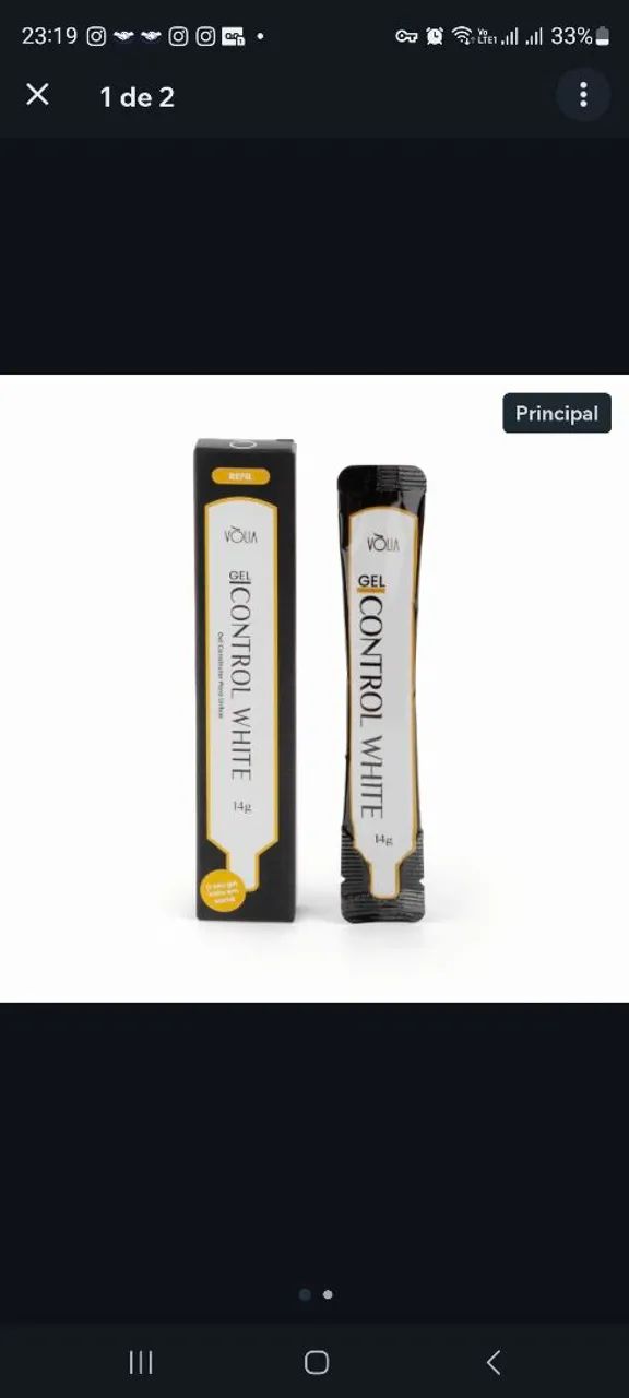 Gel Volia Control White - Sachê 14g