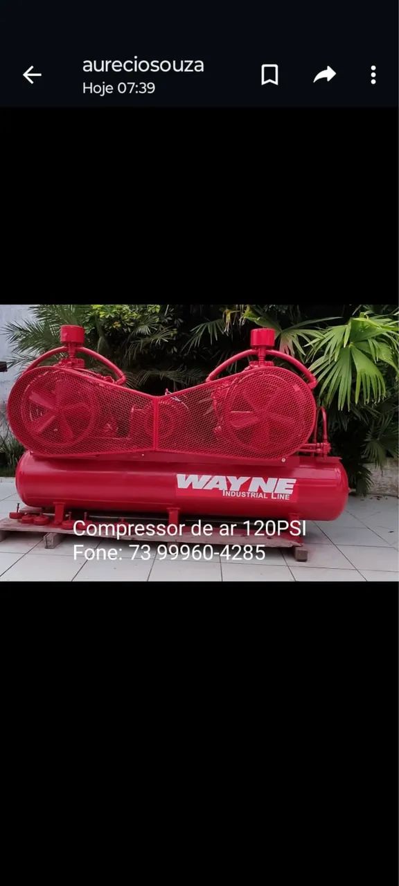 Compressor de ar Industrial  Wayne 120PSI