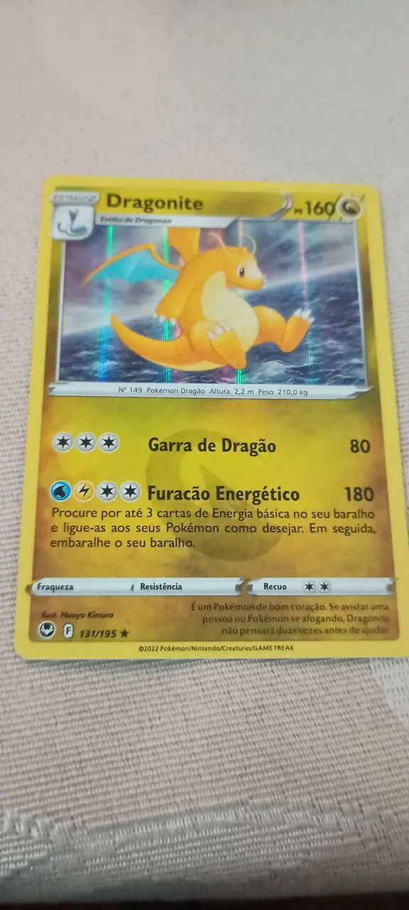 Carta pokémon dragonite 