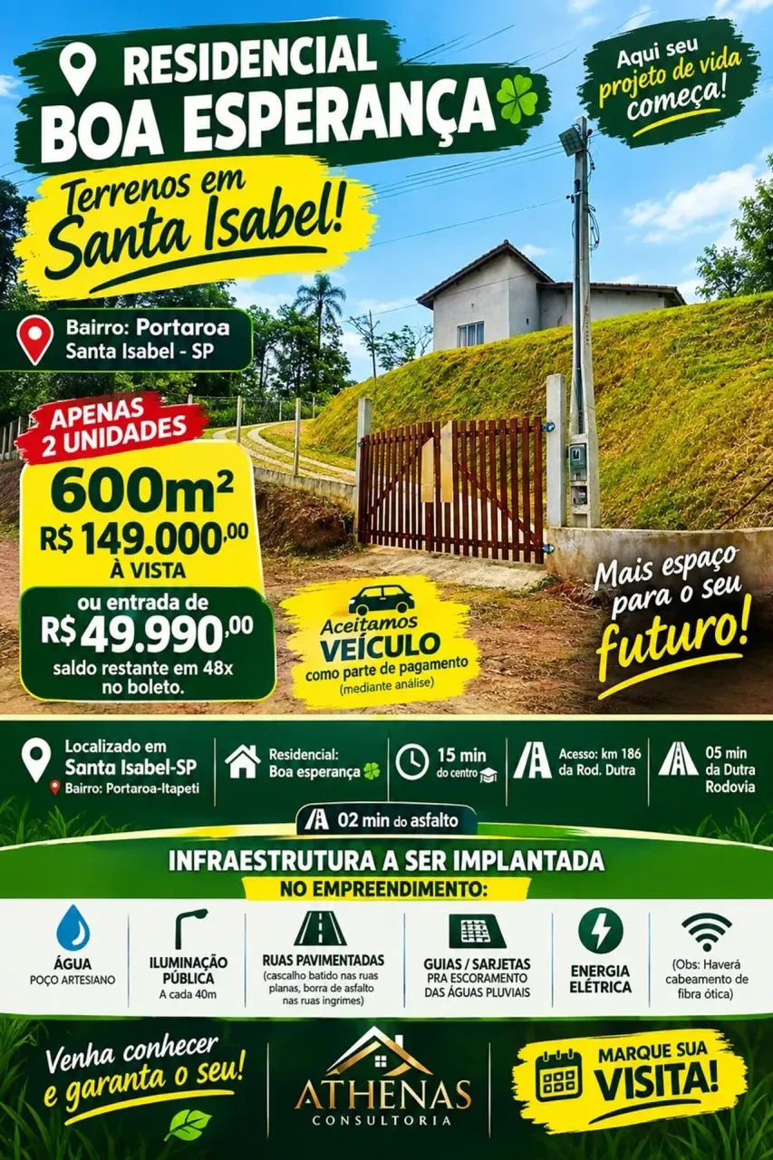 SEU TERRENO EM SANTA ISABEL