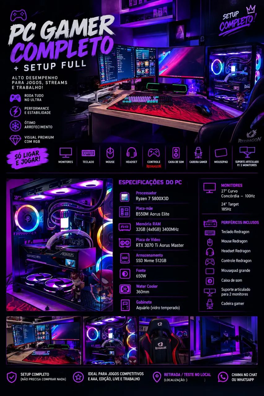 SETUP GAMER COMPLETO