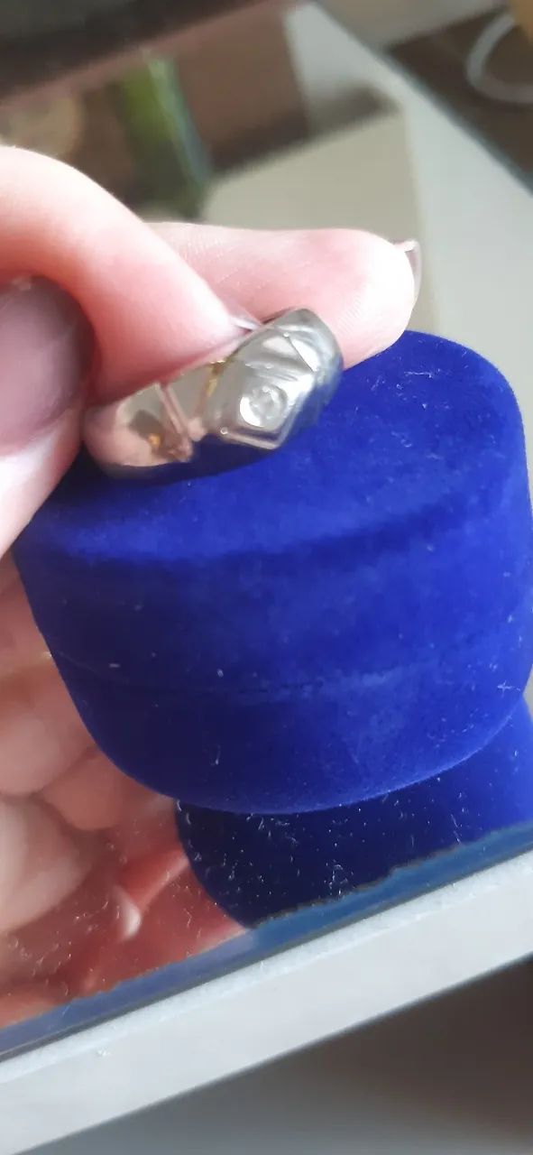 Anel em prata com pedra - Foto 2