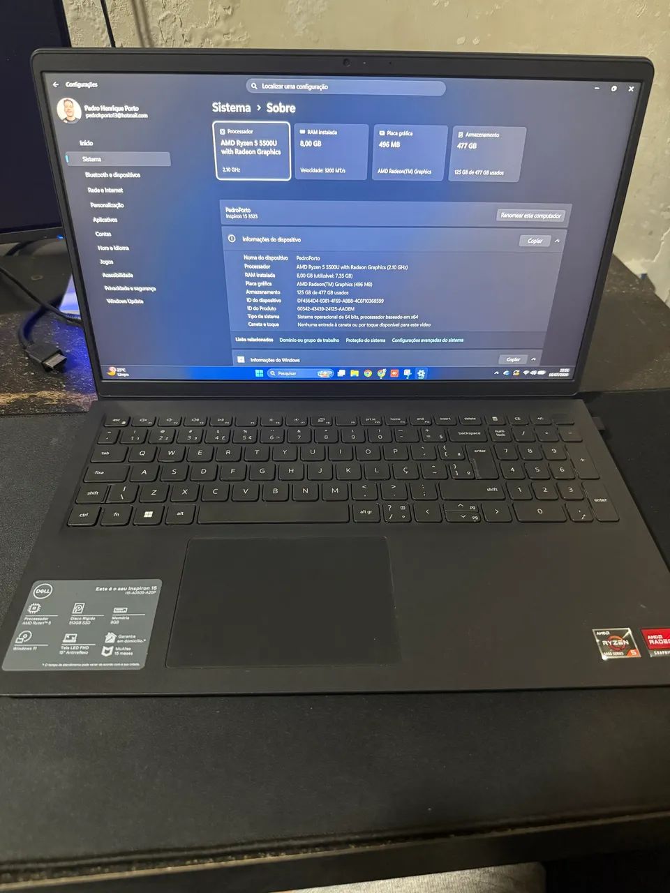 Notebook Dell Inspiron 15