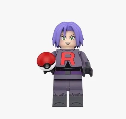 Miniaturas Equipe Rocket Jessie James Pokémon 5cm Uniforme Preto
